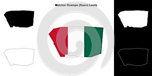 Melchor Ocampo outline map