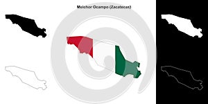 Melchor Ocampo outline map