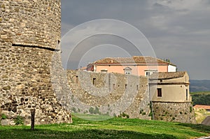 Melfi, Basilicata, Italy. View of the old castle walls.