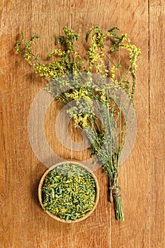 Melilot. Dried herbs. Herbal medicine, phytotherapy medicinal he