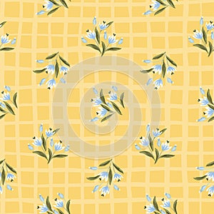 Mellow fall floral seamless vector pattern.