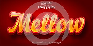 Mellow text, 3d editable font effect