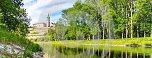 Melnik Castle on the hill above Labe and Vltava River confluence, Czech Republic