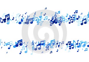 Melodic Blue Music Note Wave