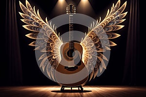 Melodic Flight: Guitar with Wings