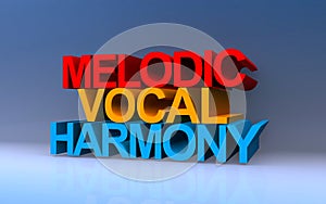 melodic vocal harmony on blue