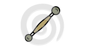 melon baller scoop color icon animation