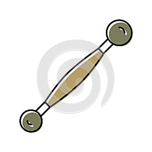 melon baller scoop color icon vector illustration