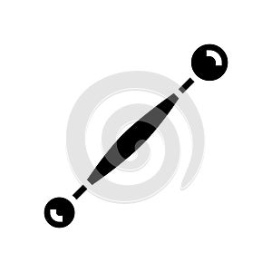 melon baller scoop glyph icon vector illustration