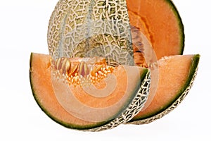 Melon cantaloupe isolated on white background