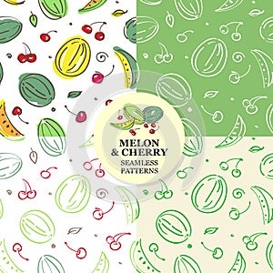 Melon cherry pattern