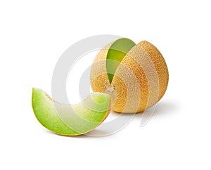 Melon honeydew and a slice photo