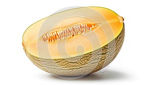 Melon isolated on a white background. Generative AI