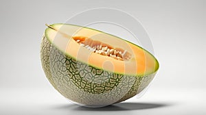 Melon isolated on white background. Generative AI