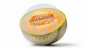 Melon isolated on white background. Generative AI