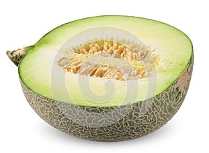 Melon isolated on white clipping path