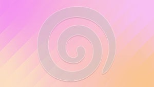 Melon melody and frail fuchsia inclined lines gradient background loop. Moving colorful oblique stripes blurred animation. Soft