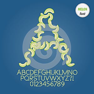 Melon Slice Alphabet and Digit Vector