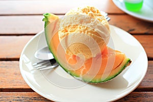Melon summer icecream