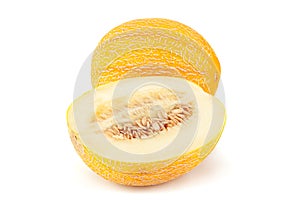 Melon on white background