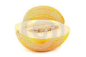 Melon on white background