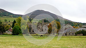 Melrose Abbey in Melrose Scotland