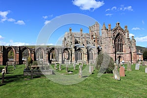 Melrose abbey in scotland border