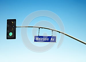 Melrose Ave Street Sign