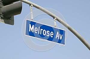 Melrose Ave Street Sign