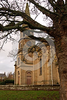 Melrose Parish church in early winters morning