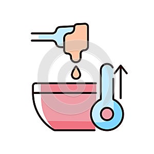 Melt cooking ingredient RGB color icon