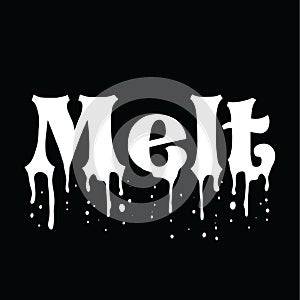 Melt logo with dripping letters