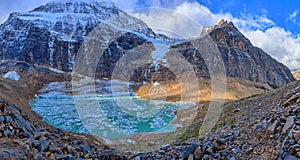 Melt-water lake below Mount Edith Cavell