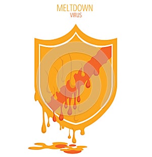 MELTDOWN VIRUS MALWARE ICON