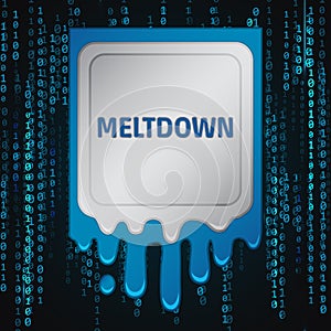 Meltdown vulnerability concept