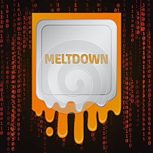 Meltdown vulnerability concept