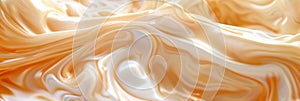 Melted Caramel Texture, Ice Cream Waves, Smooth Icecream, Custard Background, Silky Flowing Yogurt