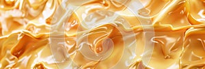 Melted Caramel Texture, Ice Cream Waves, Smooth Icecream, Custard Background, Silky Flowing Yogurt