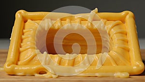 Melted Cheese Frame Handcut Design