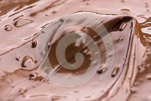 Melted Chocolate Background. Close-up Image