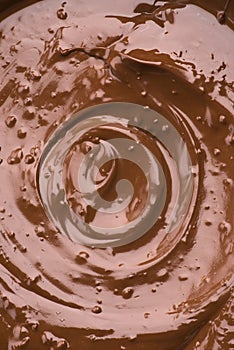 Melted Chocolate Background. Close-up Image