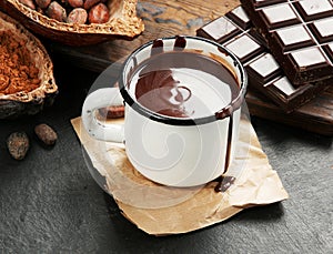 Melted chocolate drink