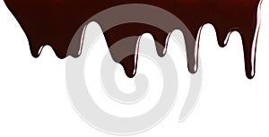 Melted chocolate dripping, isolated