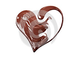 Melted chocolate heart.