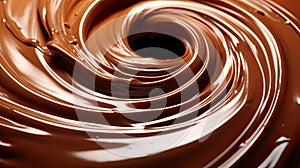 Melted chocolate swirl background. Generative Ai