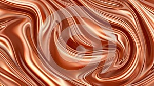 Melted chocolate swirls in liquid background. Tasty confectionery delight. Ai Generated