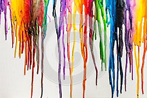 Melted Crayons Colorful Abstract