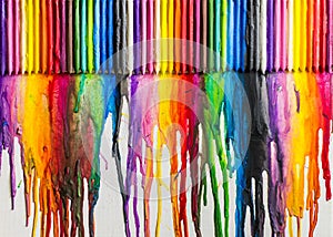 Melted Crayons Colorful Abstract