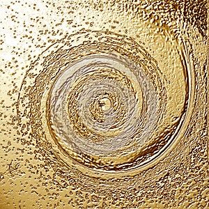 Melted gold spiral