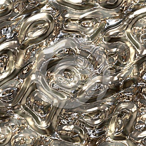 Melted metallic surface